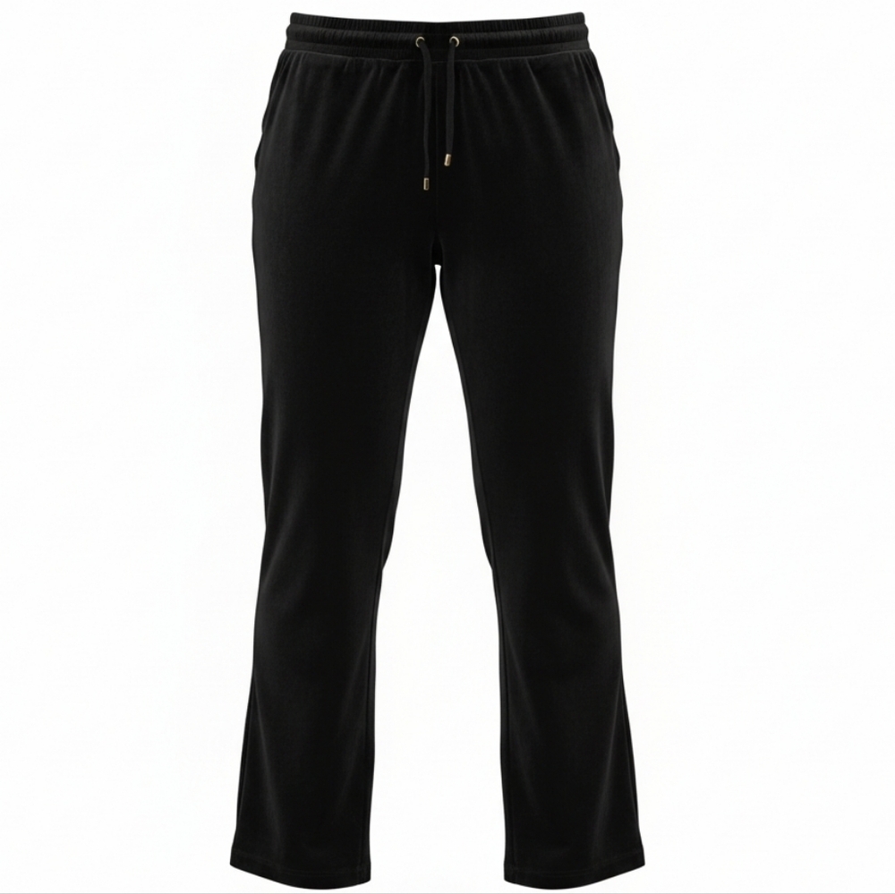 DOLLAR DAYZ! CHARTER CLUB Black Velour Wide Leg Pants Sz.XL